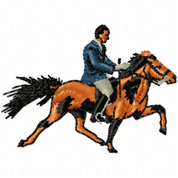 Horseback Riding Embroidery Design 11